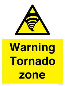 Warning Tornado zone